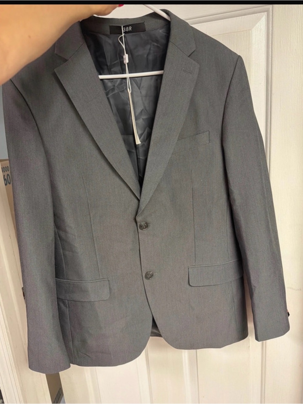 Men's Gray Two-Button Blazer - Classic Tailored Sport Coat